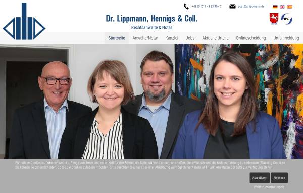 Vorschau von www.drlippmann.de, Rechtsanwälte Dr. Lippmann & Collegae