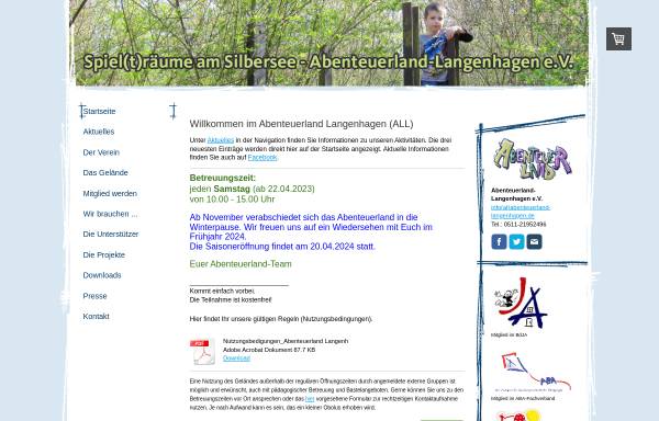 Vorschau von www.abenteuerland-langenhagen.de, Abenteuer-Land-Langenhagen (ALL-Abenteuerspielplatz) e.V.