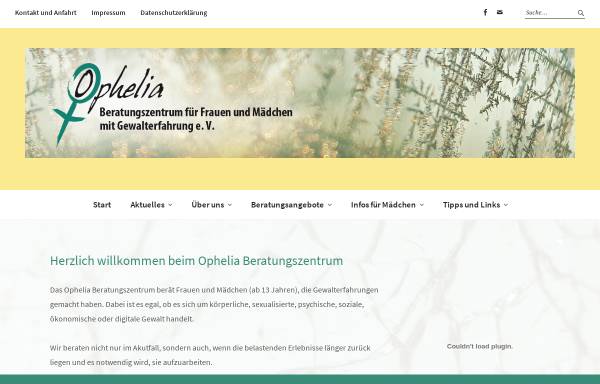 Vorschau von www.ophelia-langenhagen.de, Ophelia - Beratungszentrum für Frauen und Mädchen mit Gewalterfahrung, Langenhagen e. V.