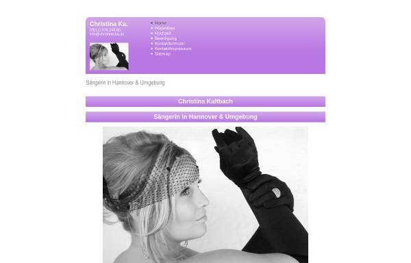 Vorschau von www.christina-ka.de, Sängerin Christina Ka - Christina Kaltbach