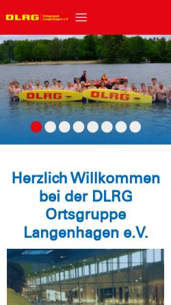 Vorschau der mobilen Webseite langenhagen.dlrg.de, DLRG Ortsgruppe Langenhagen e.V.