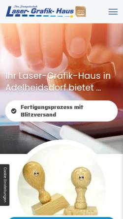 Vorschau der mobilen Webseite www.laser-grafik-haus.de, Laser Grafik Haus - Inh. Ute Kaiser