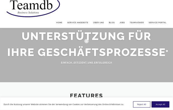 Vorschau von www.teamdb.de, Teamdb Business Solutions GmbH & Co. KG