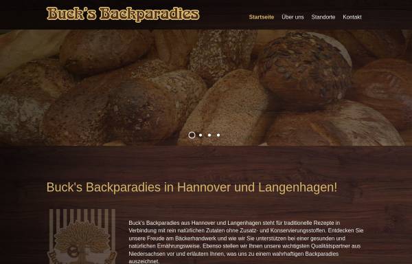 Vorschau von www.bucks-backparadies.de, Buck's Backparadies - Inh. Cord Buck