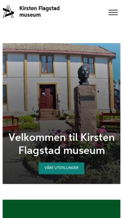 Vorschau der mobilen Webseite www.kirsten-flagstad.no, Hamar, Kirsten Flagstad Museum