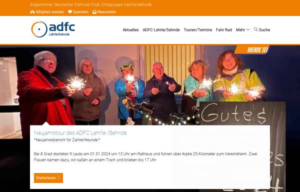 Vorschau von adfc-lehrte-sehnde.de, Allgemeiner Deutscher Fahrrad-Club, Ortsgruppe Lehrte-Sehnde