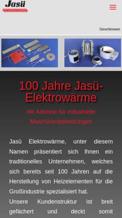Vorschau der mobilen Webseite www.jasue.de, Julius Aug. Süßmann - Inh. Hubert Gremmel