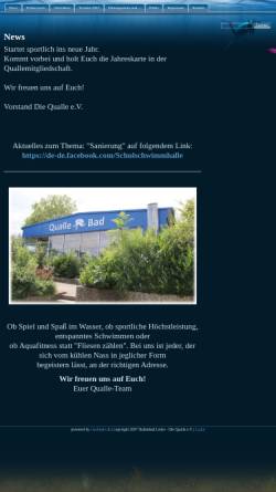 Vorschau der mobilen Webseite www.hallenbadletter.de, Hallenbad Letter - Die Qualle e.V.