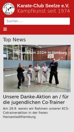 Vorschau der mobilen Webseite www.karate-club-seelze.de, Karate - Club Seelze e.V.