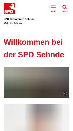 Vorschau der mobilen Webseite spd-sehnde.de, SPD-Ortsverein Sehnde