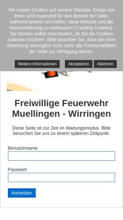 Vorschau der mobilen Webseite www.fw-muellingen-wirringen.de, Freiwillige Feuerwehr Müllingen-Wirringen