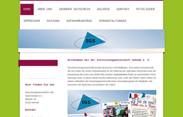Vorschau von www.igs-sehnde.info, Interessengemeinschaft in der Stadt Sehnde e.V.