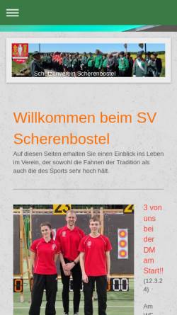 Vorschau der mobilen Webseite www.sv-scherenbostel.de, Schuetzenverein Scherenbostel