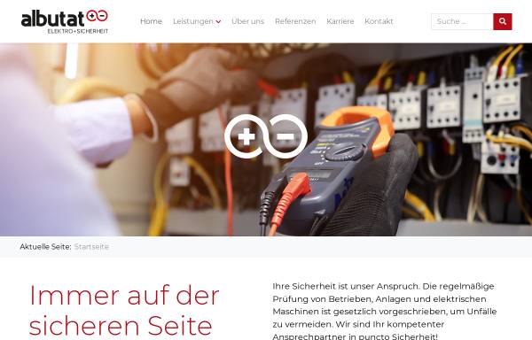 Vorschau von www.elektro-plus-sicherheit.de, Albutat ElektroPlusSicherheit GmbH & Co. KG