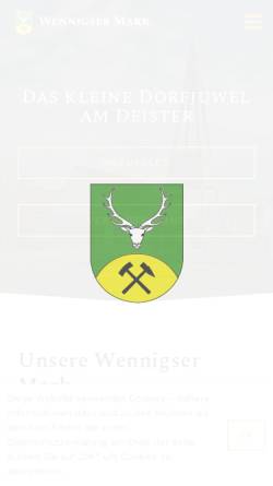 Vorschau der mobilen Webseite www.wennigser-mark.de, Wennigser Mark