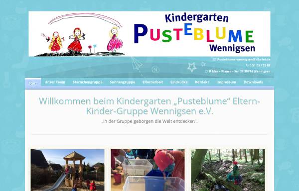Vorschau von www.pusteblume-wennigsen.de, Kindergarten Pusteblume Wennigsen Eltern-Kinder-Gruppe e.V.