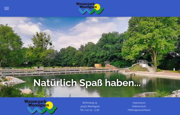 Vorschau von www.wasserpark-wennigsen.de, Naturbad Wasserpark Wennigsen e.V.