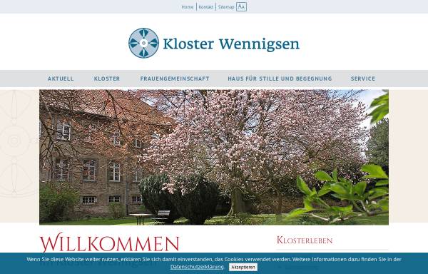 Vorschau von www.kloster-wennigsen.de, Kloster Wennigsen