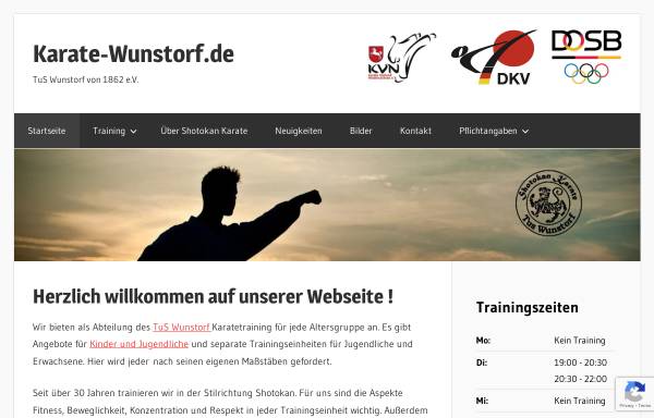 Vorschau von www.karate-wunstorf.de, Shotokan Karate TuS Wunstorf