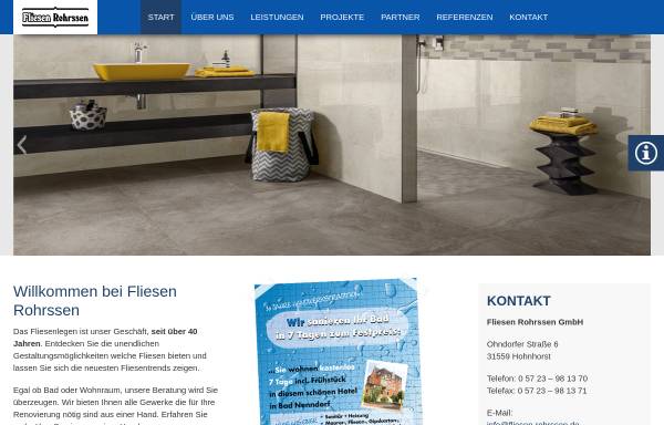 Vorschau von www.fliesen-rohrssen.de, Fliesen Rohrssen GmbH
