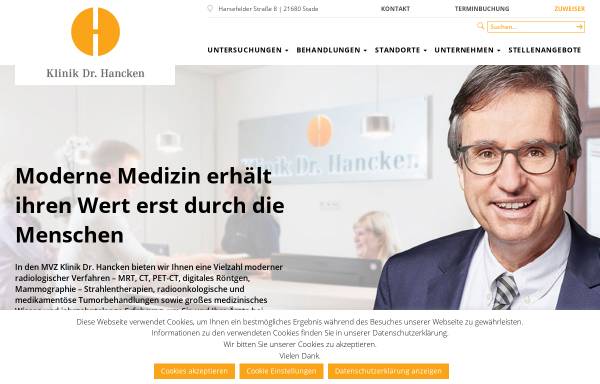 Vorschau von www.hancken.de, Klinik Dr. Hancken GmbH