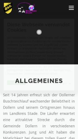 Vorschau der mobilen Webseite www.buschteichlauf-dollern.de, Buschteichlauf Dollern