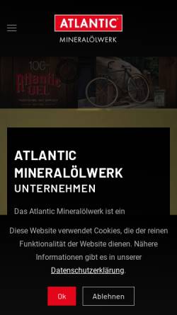 Vorschau der mobilen Webseite www.atlanticoel.de, Atlantic Mineralölwerk GmbH