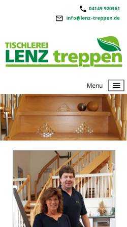 Vorschau der mobilen Webseite lenz-treppen.de, Tischlerei Lenz GmbH