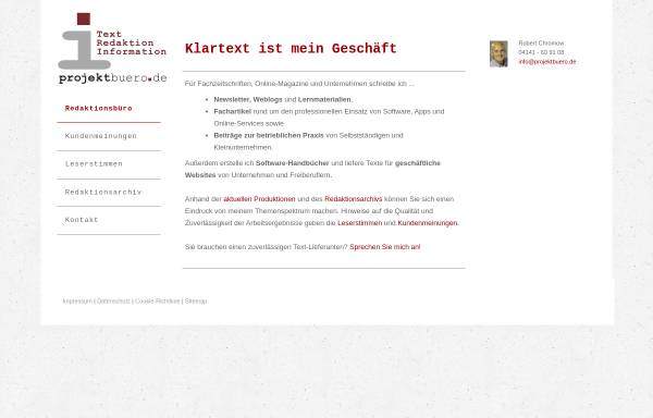 Vorschau von www.projektbuero.de, Projektbüro Chromow