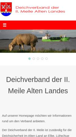 Vorschau der mobilen Webseite www.dv-zweite-meile.de, Deichverband der II. Meile Alten Landes