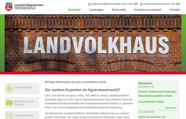 Vorschau von www.landvolk-buchstelle.de, Landvolk Niedersachsen, Landwirtschaftliche Buchstelle