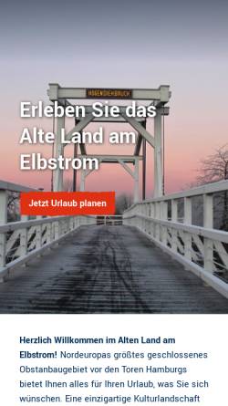 Vorschau der mobilen Webseite www.urlaubsregion-altesland.de, Tourismusverband Landkreis Stade/Elbe e. V.