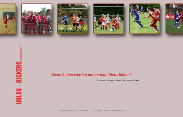 Vorschau von www.uhlen-kickers.de, Uhlen-Kickers Jugendsport e.V.