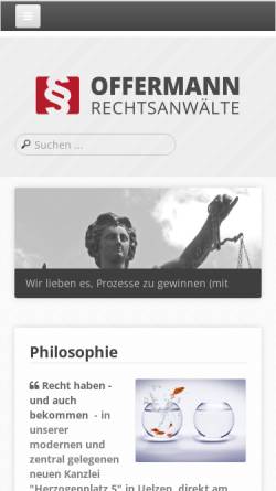 Vorschau der mobilen Webseite www.anwaltskanzlei-offermann.de, Offermann Rechtsanwälte