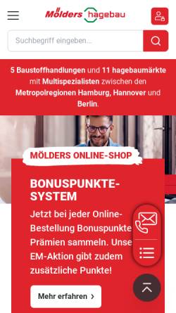Vorschau der mobilen Webseite www.moelders.de, Mölders Holding GmbH