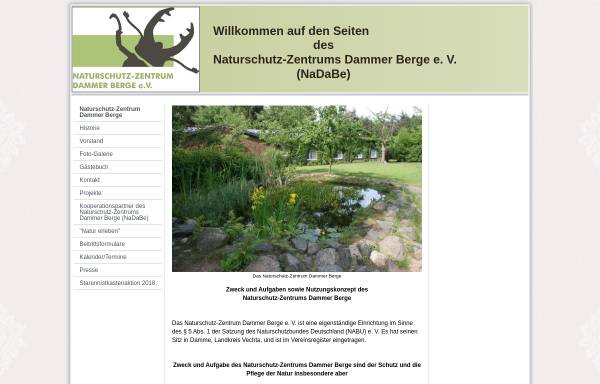Vorschau von www.naturschutz-zentrum-dammer-berge.de, Naturschutz-Zentrum Dammer Berge