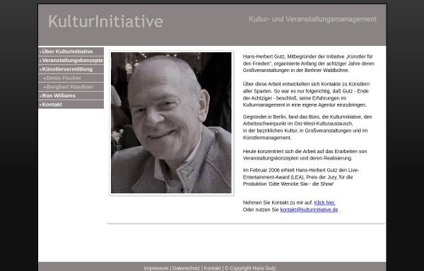 Vorschau von www.kulturinitiative.de, KulturInitiative, Hans-Herbert Gutz