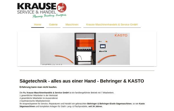 Vorschau von www.machine-trade.de, Krause Maschinenhandels. & Service GmbH