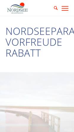 Vorschau der mobilen Webseite nordsee-urlaubsparadies.de, Nordsee Urlaubsparadies