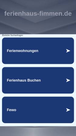 Vorschau der mobilen Webseite www.ferienhaus-fimmen.de, Ferienhaus Fimmen