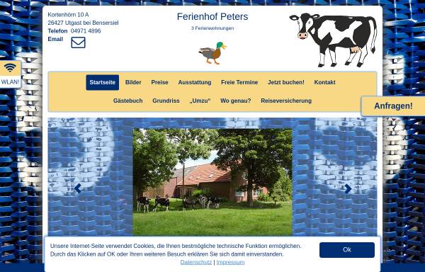 Vorschau von www.ferienhof-peters.de, Ferienhof Peters