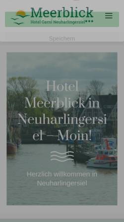 Vorschau der mobilen Webseite www.hotel-meerblick-neuharlingersiel.de, Hotel Meerblick