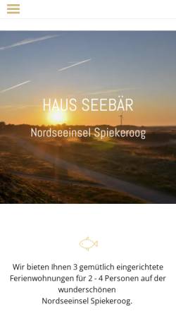 Vorschau der mobilen Webseite www.haus-seebaer.de, Ferienwohnungen Haus Seebär, Familie Huber