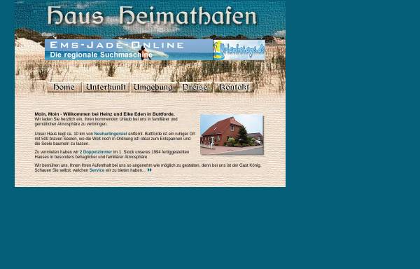 Vorschau von www.hausheimathafen.de, Haus Heimathafen, Familie Eden