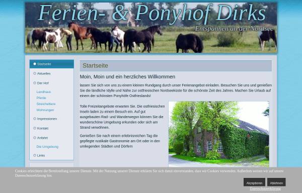 Vorschau von ponyhofdirks.de, Ponyhof Dirks