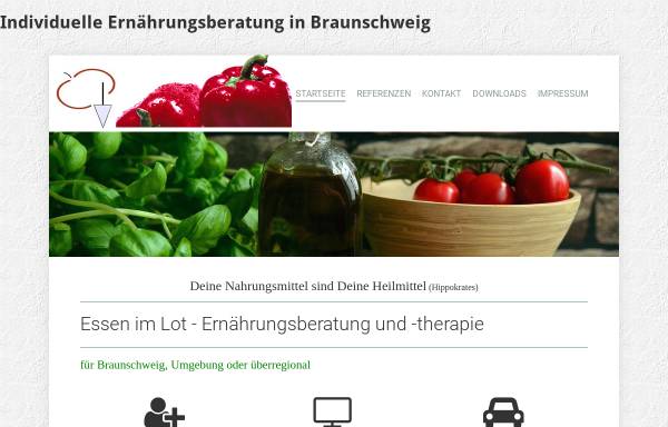 Vorschau von www.essen-im-lot.de, Essen im Lot - Ernährungsberatung - Tanja Treis-Szurgut
