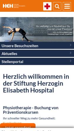 Vorschau der mobilen Webseite www.heh-bs.de, Herzogin Elisabeth Hospitals