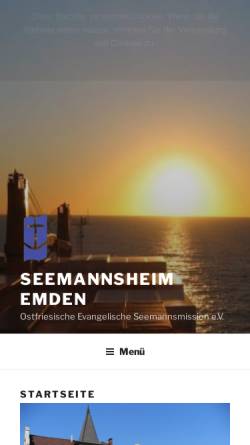 Vorschau der mobilen Webseite www.seemannsheim-emden.de, Seemannsheim