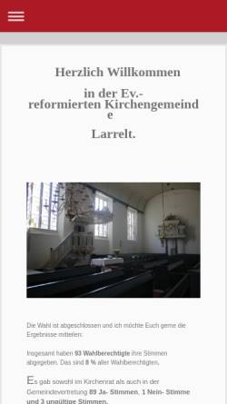 Vorschau der mobilen Webseite www.ref-gemeinde-larrelt.de, Ev.-ref. Kirchengemeinde Emden-Larrelt