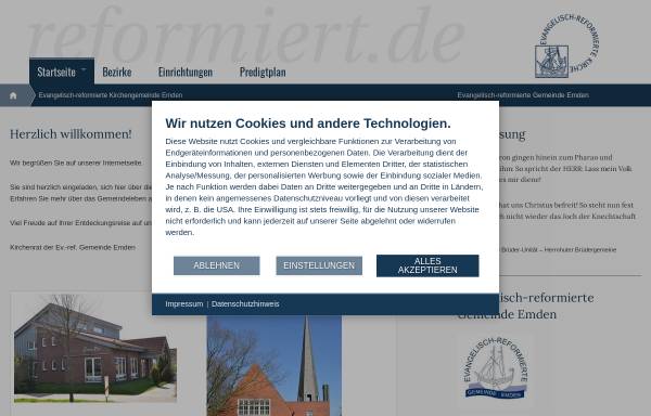 Vorschau von www.emden.reformiert.de, Evangelisch-reformierte Gemeinde